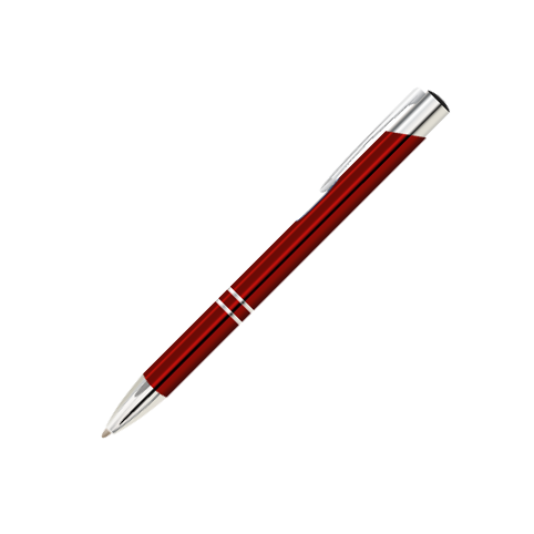 Bolígrafos de metal grabados con láser - Rojo Oscuro Metálico