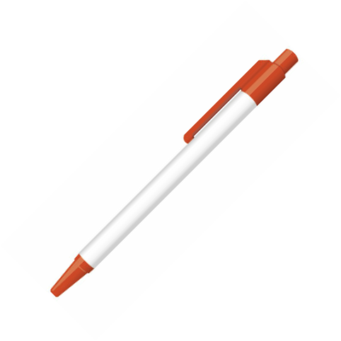 Bolígrafo de punta rodante con pulsador - Naranja
