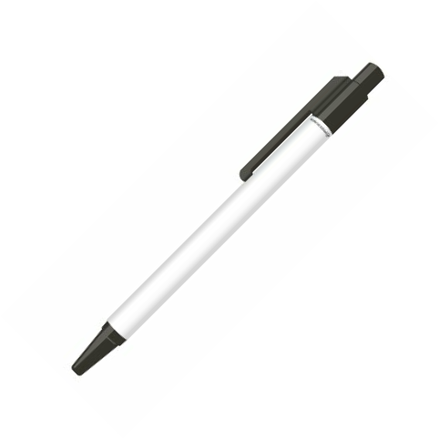 Bolígrafo de punta rodante con pulsador - Negro