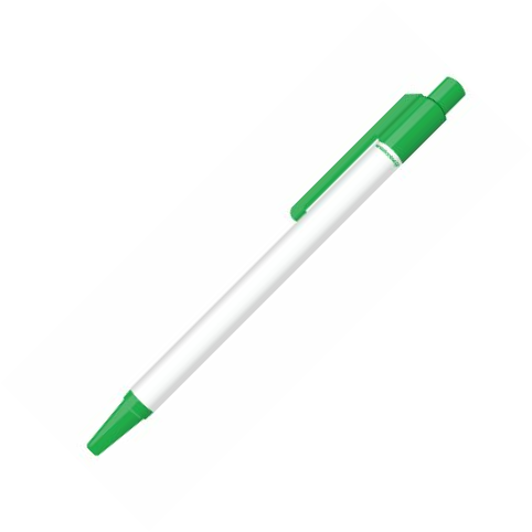 Bolígrafo de punta rodante con pulsador - Verde