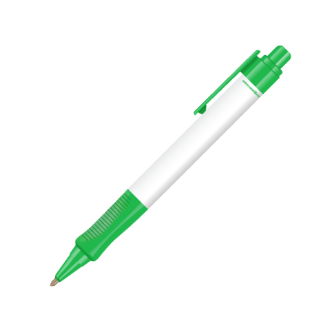Antimikrobielle Kugelschreiber mit Komfortgriff - Grün