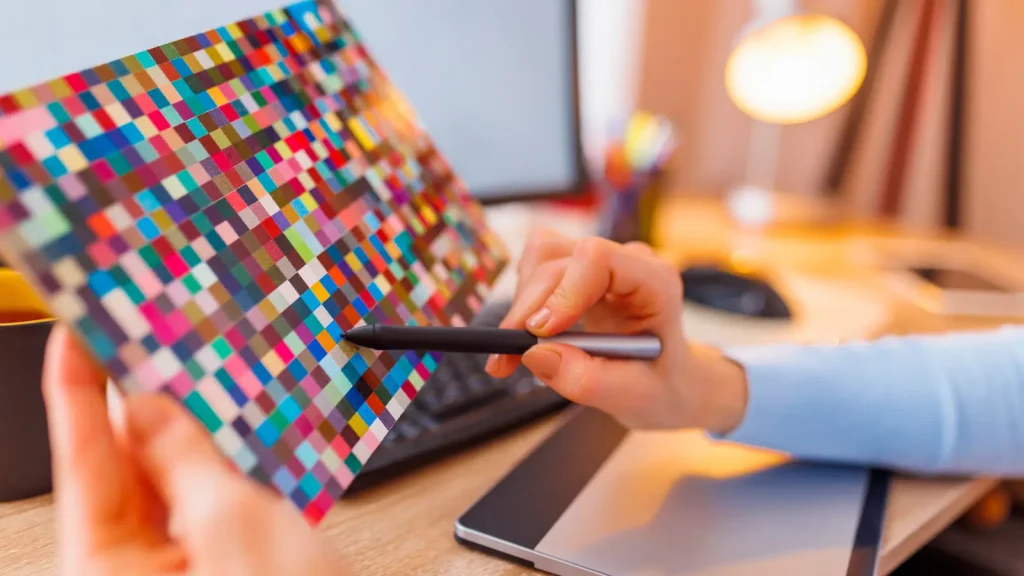 Choosing colors from a color palette