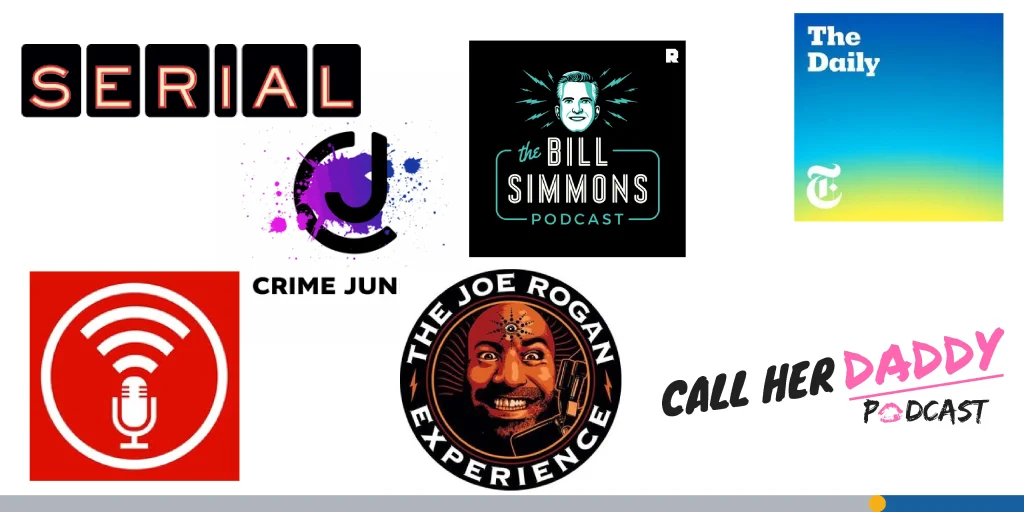 Famous podcast logos