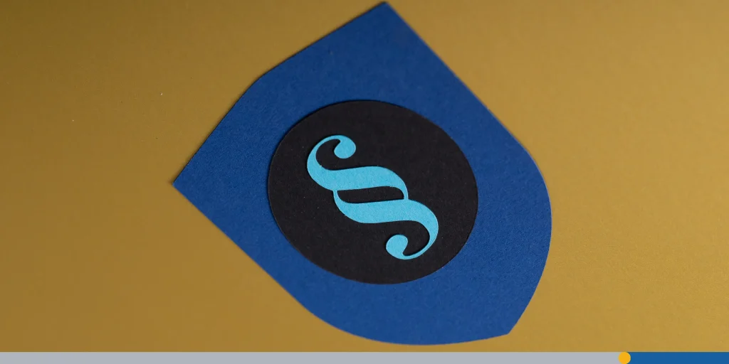Illustration of a paragraph law sign on dark yellow background