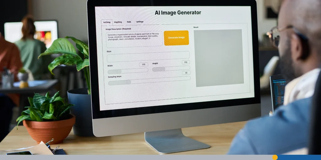 Designer testing new image generator