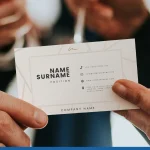 Presenting a card with the best font for business cards