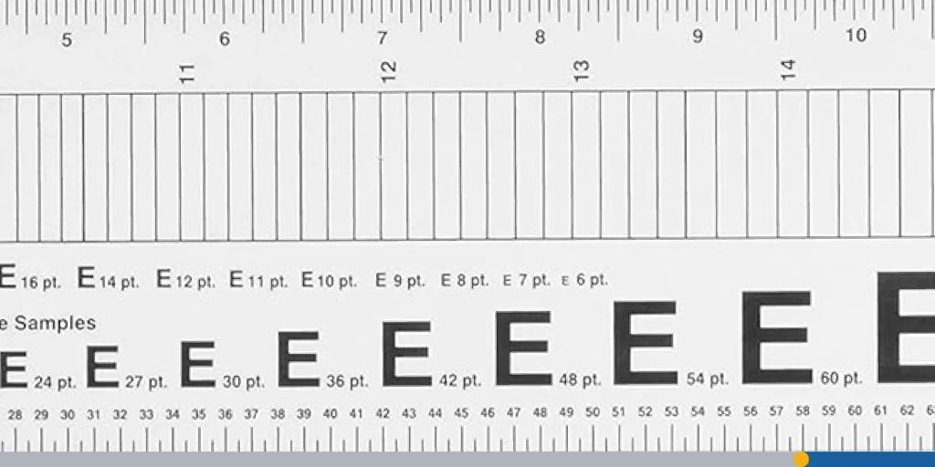 Different sized letters