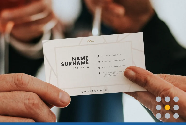 Presenting a card with the best font for business cards