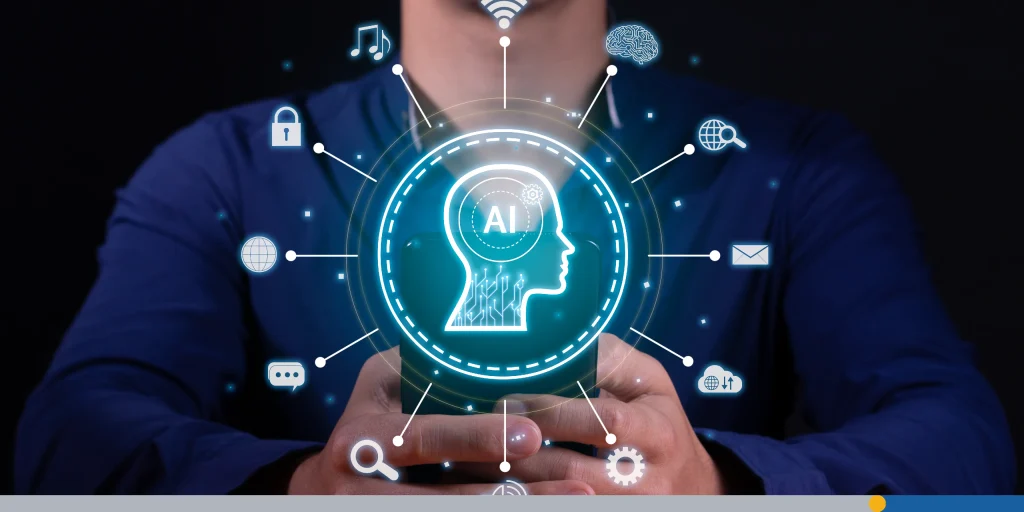 Illustration of AI tools for social media management