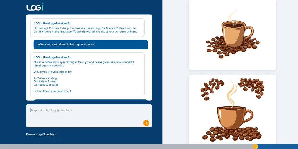 FreeLogoServices' AI logo maker tool