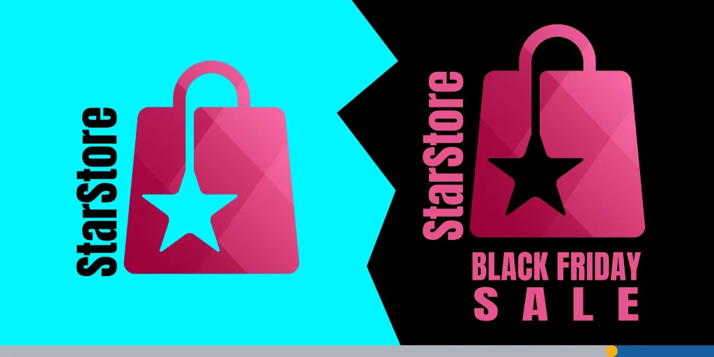 Different Black Friday logo examples