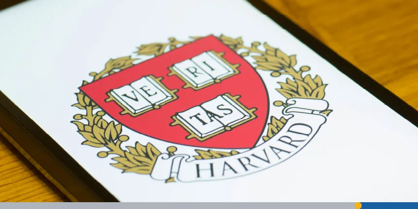 Harvard logo on a phone screen