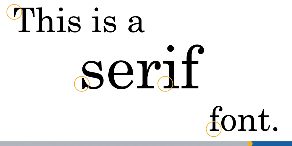 Example of serif fonts