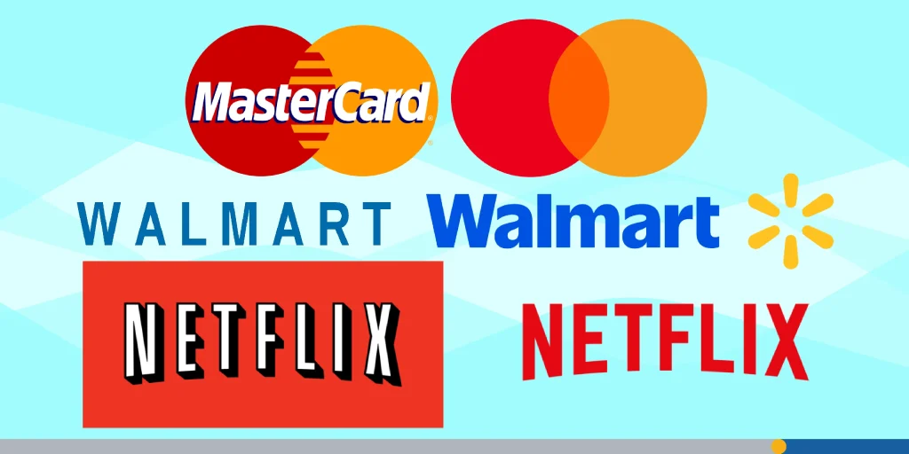 The Mastercard, Walmart, and Netflix logo redesigns