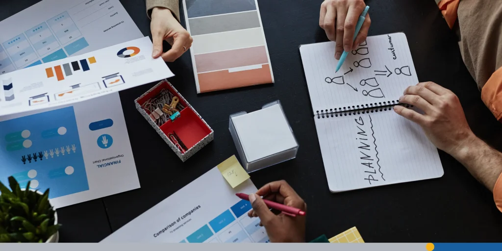 People planning a marketing strategy