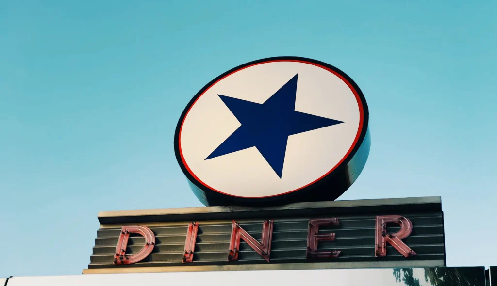 Retro logo design for a diner 
