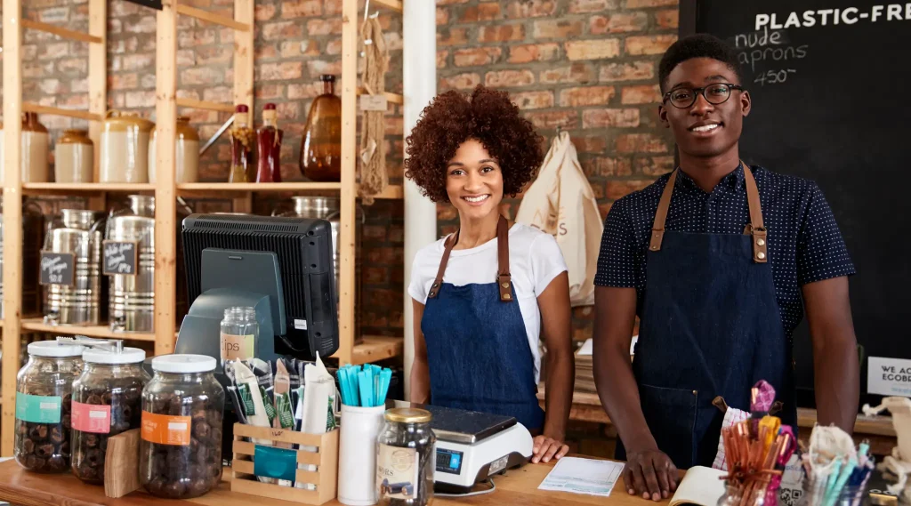 Two small business owners 