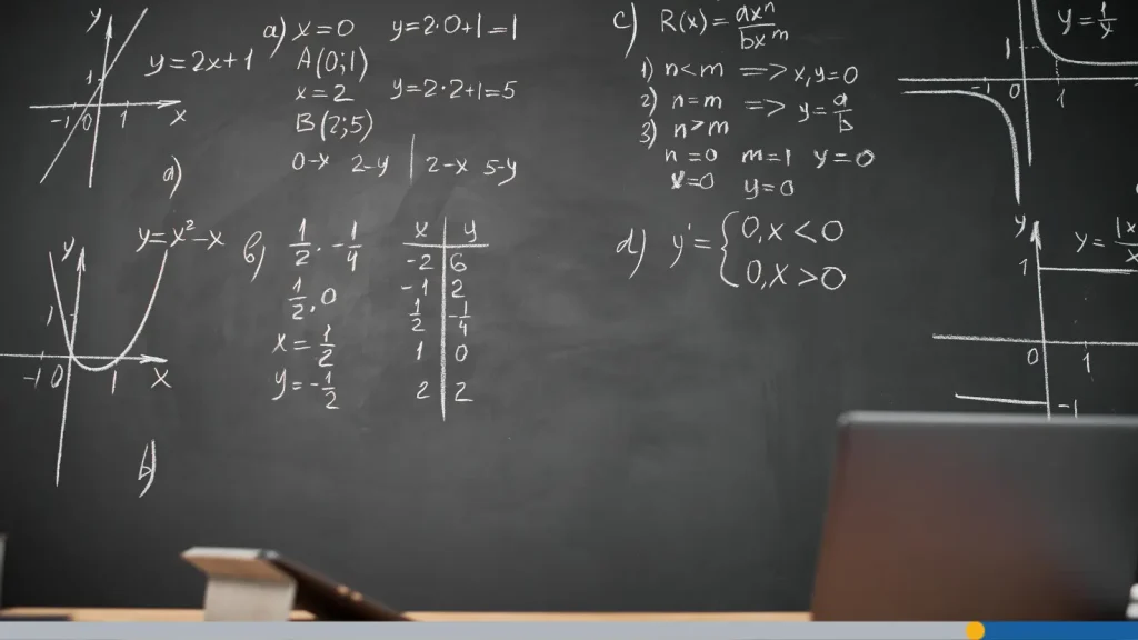 Math on a black board
