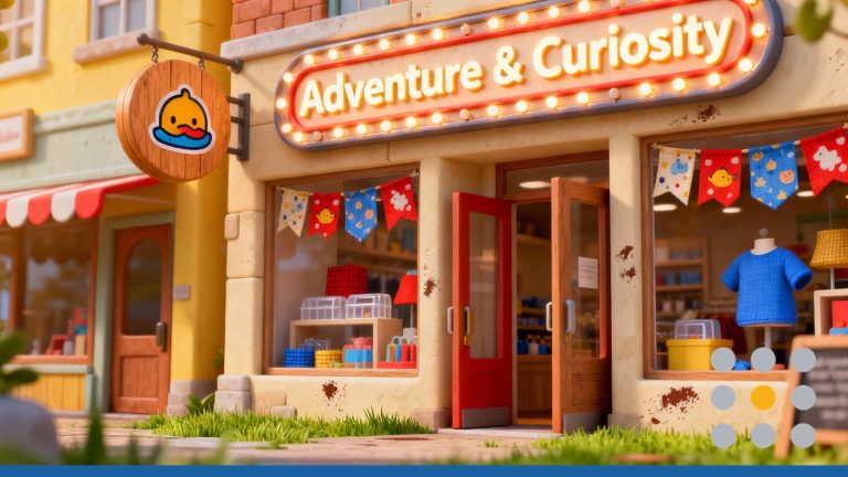 building that sells clothing, art picture.