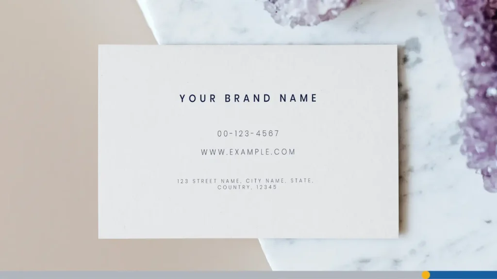 Business card example