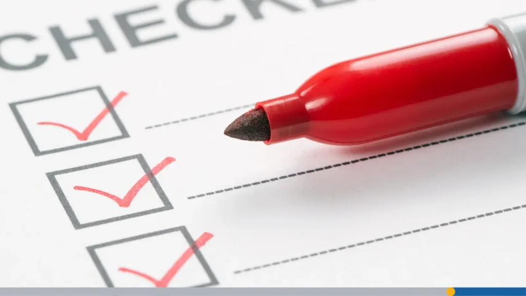 Checklist and a red pen