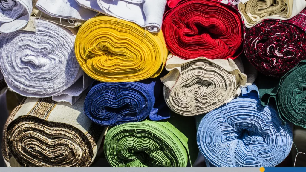 Different colored fabrics