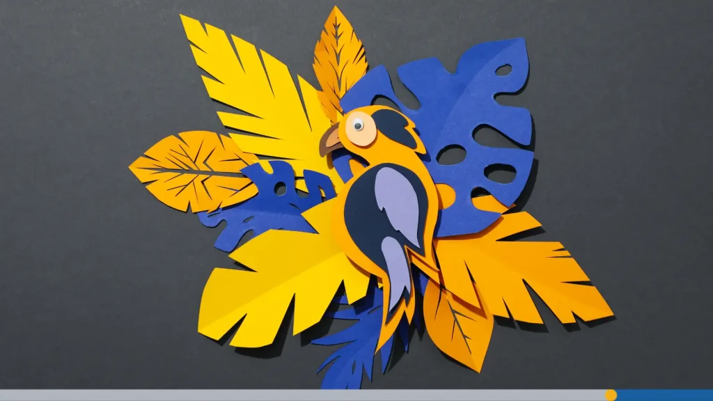 Colorful bird logo example