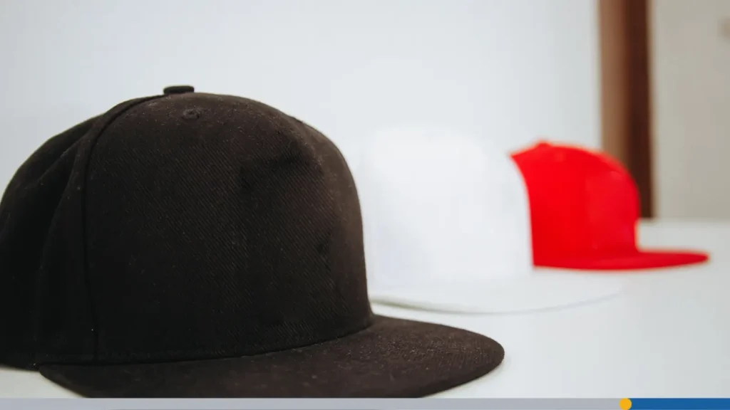 Three snapback cap examples