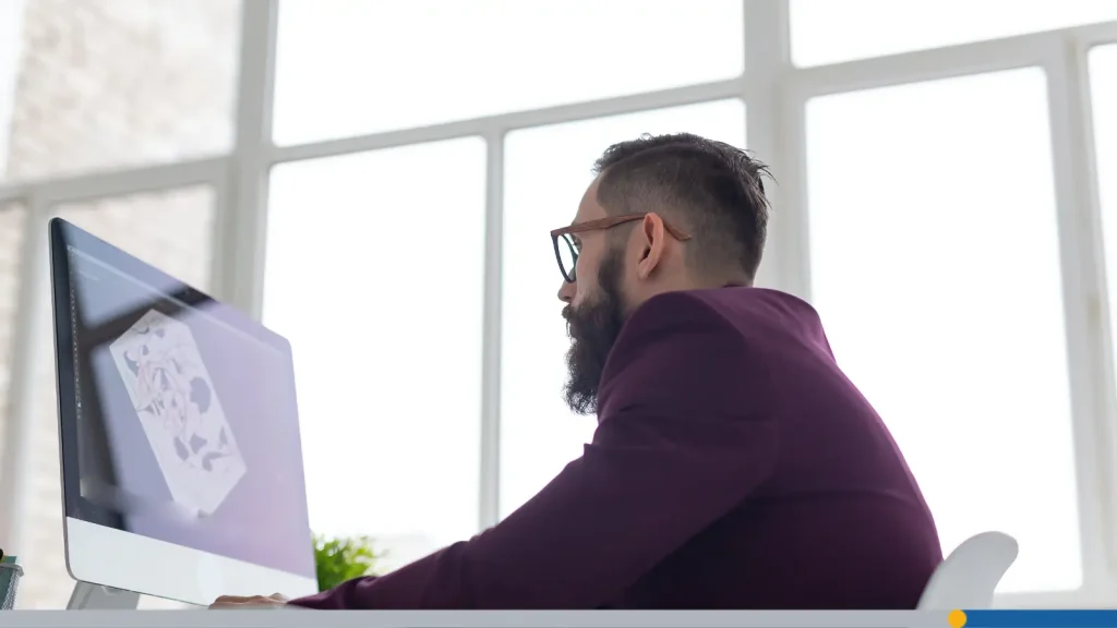 Person working on a computer