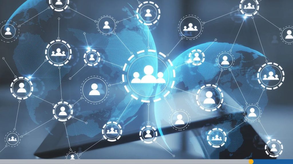A professional network with people.