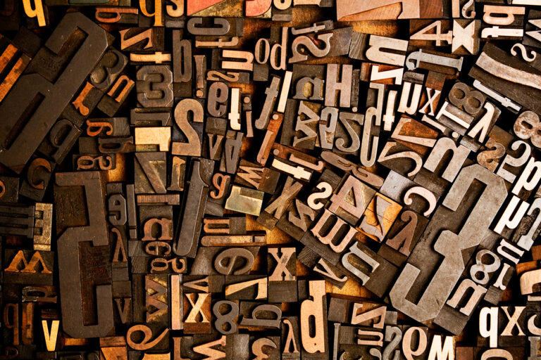 wood block letters