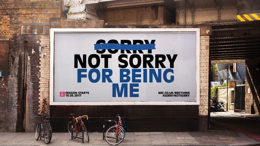 Sorry Not Sorry ad for BBC by Mother Design