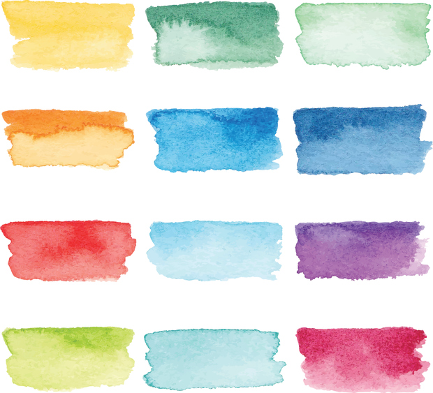 variety of color samples for a card design
