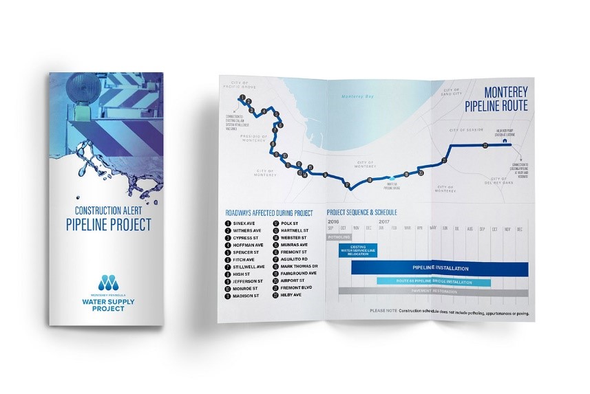 California American Water print collateral by Buchanan Brand + Design