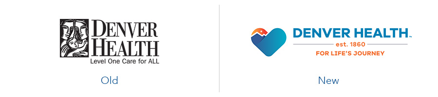 older denver health logo version versus new denver health logo version
