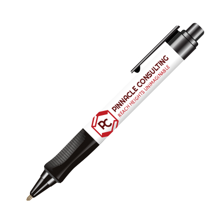 Pen with sample Initial logo design for Pinnacle Consulting