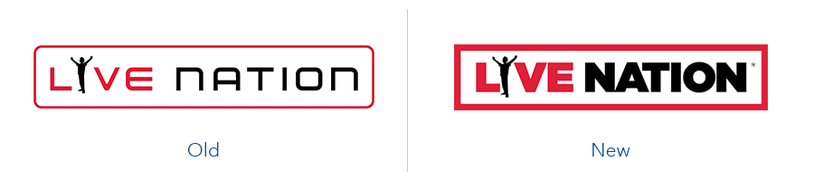 older live nation logo version versus new live nation logo version