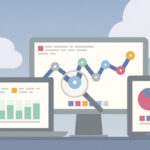 animated image of analytics displayed on devices