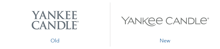 older yankee candle logo version versus new yankee candle logo version