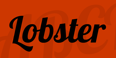 Sample text in lobster font