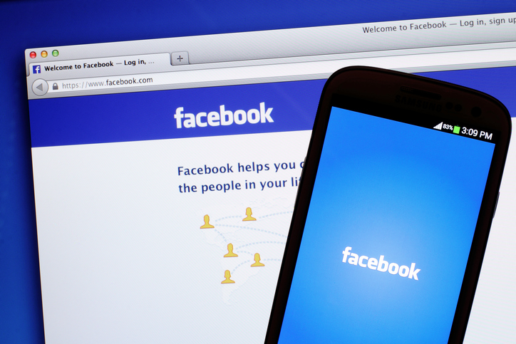 Facebook on desktop and mobile device