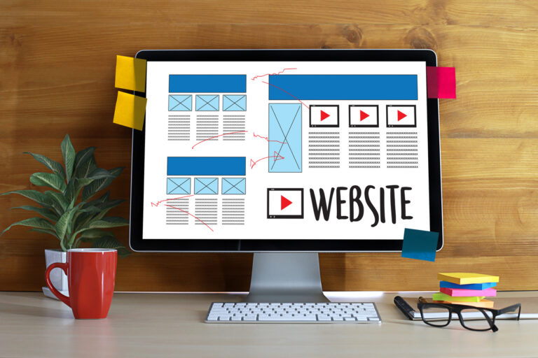 illustrated image of website design