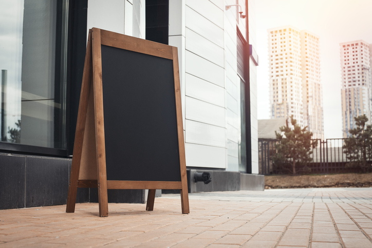 blank sidewalk sign